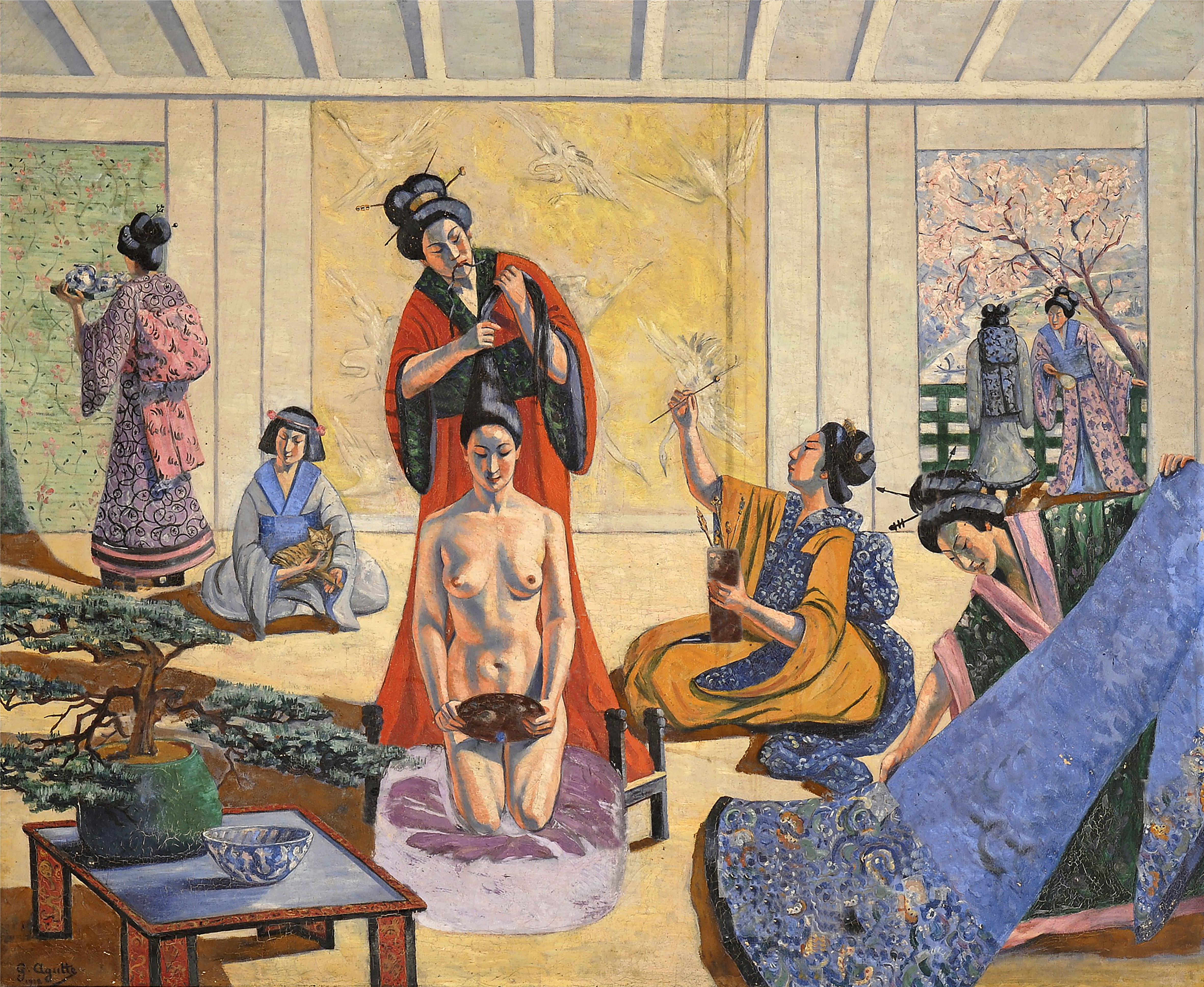 Mitsouko à sa toilette